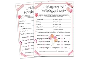 Who Knows You Best? Birthday Girl Party Game