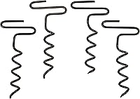 Vista 1 de RHINO OUTDOORS Estacas de barrena resistentes para persianas y lonas, paquete de 4, color plateado