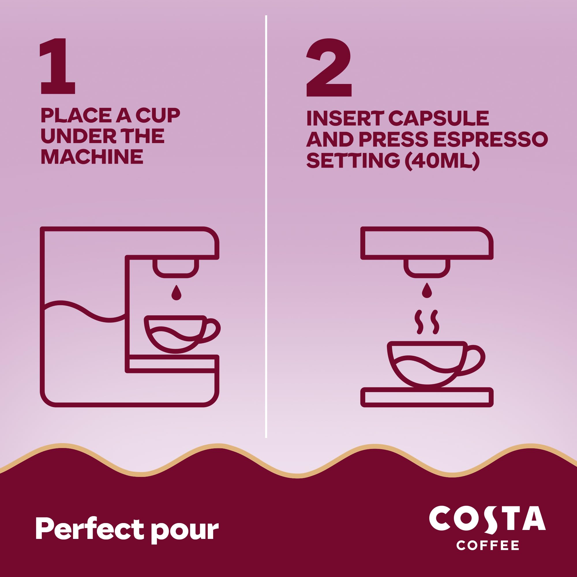Costa - Cápsulas de café (10 unidades, aluminio), color marrón