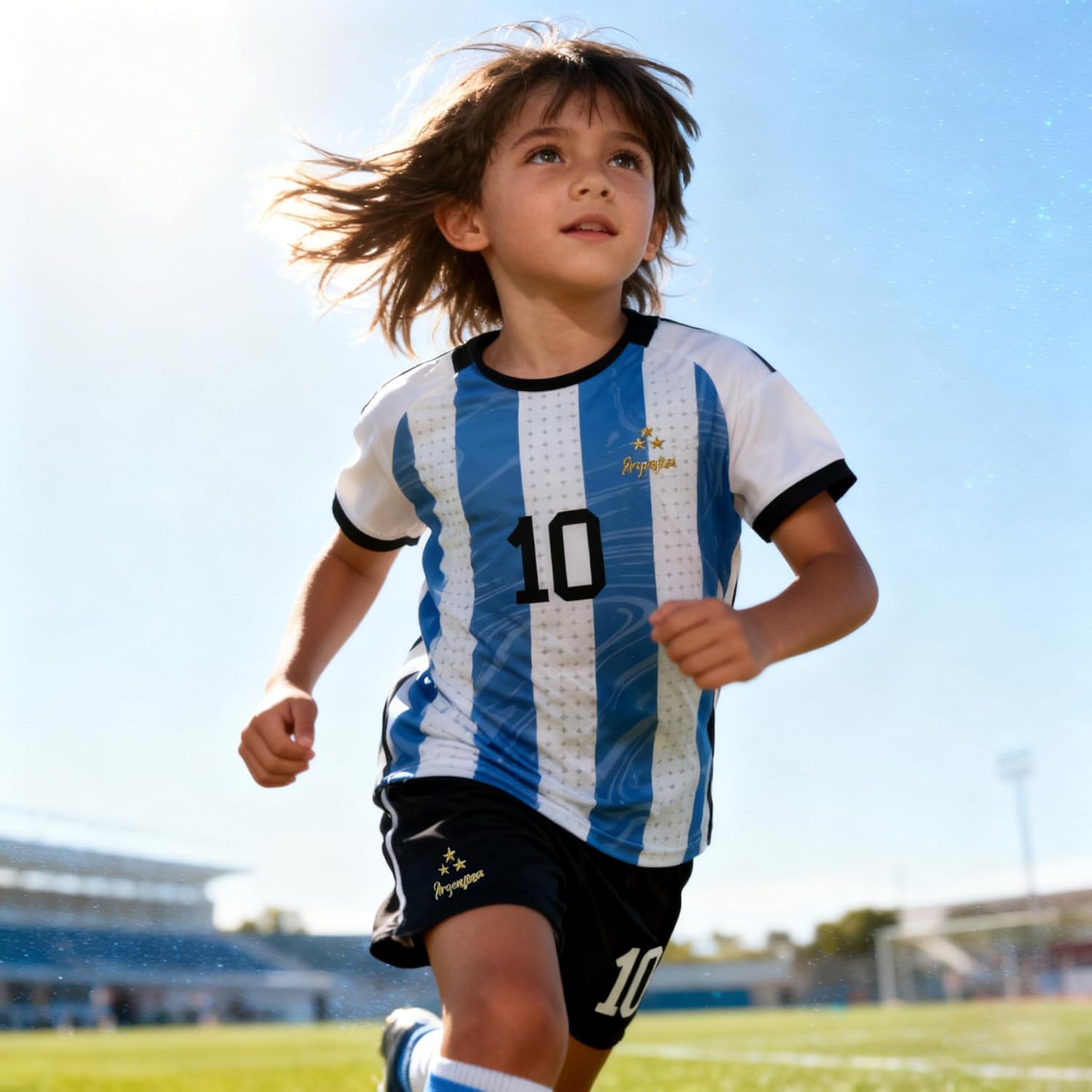 Kids Soccer Jersey Uniform Set Shorts & Socks for Boys and Girls Unisex Youth Kit - Image 2