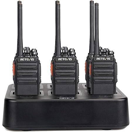 Case of 6,Retevis H-777S Walkie Talkies Long Range,Portable Two Way Radios with Six-Way Multi Gang Charger,Clear Voice,Hands Free 2 Way Radio,for School,Warehouse,Restaurant