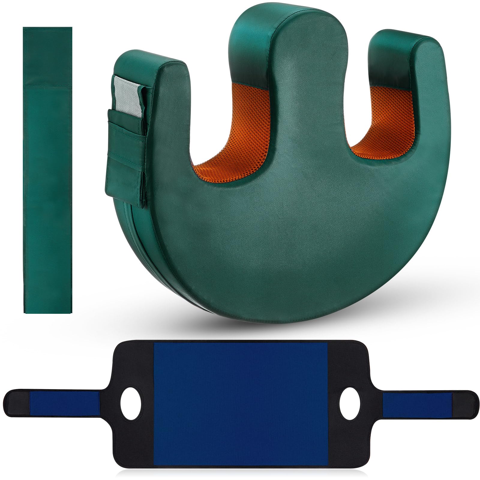 TrelaCo 2 Pcs Bedridden Patient Turning Device Set, Including 1 Turning Pillow and 1 Turning Belt, Prevent Muscle Atrophy for Elderly Seniors Disability Prevention Bed Sore Aid Care(Navy Blue)