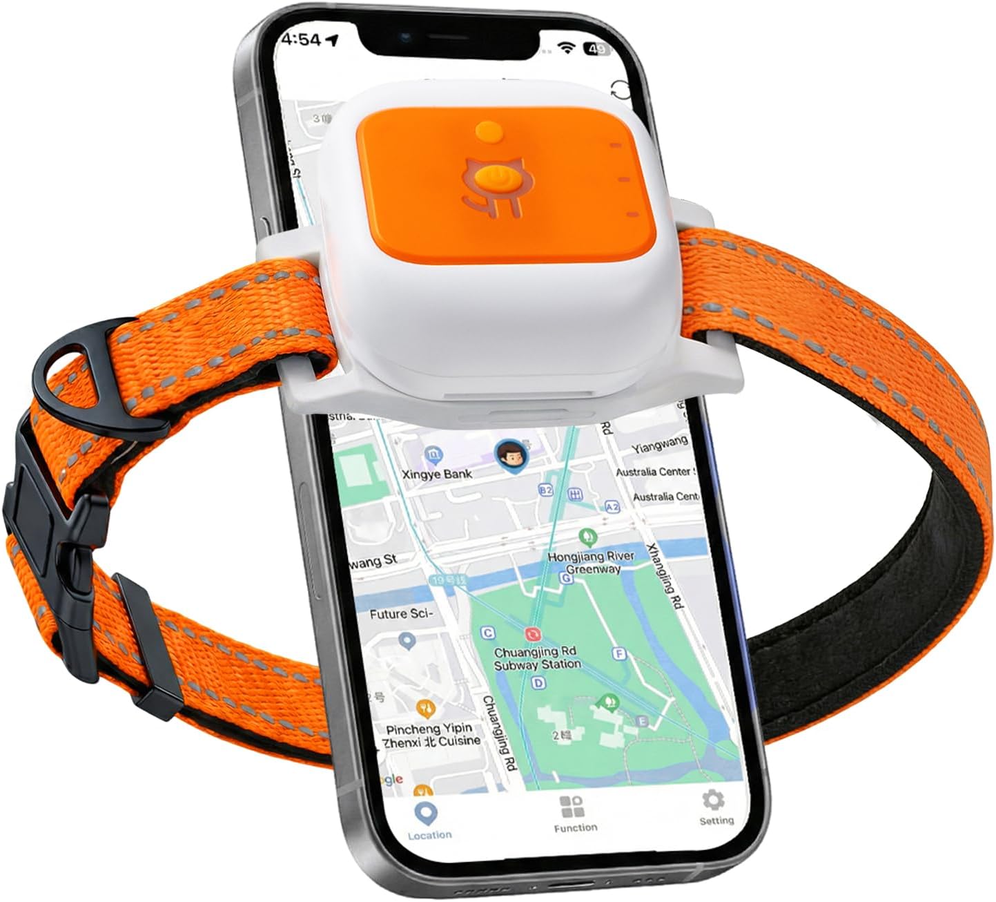 GPS Pet Tracker Collar for Dogs (15.4″-22″Neck), Real-Time Location Tracking, GPS/WiFi/LBS Positioning, Virtual Fence, Historical Route, Activity Monitor, Sound & Light Alert, Lightweight