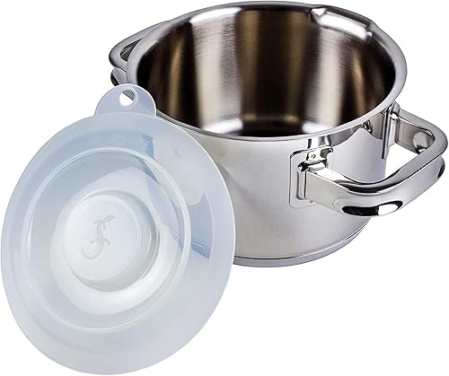 Miniatura 3 de LURCH Alemania - Tapa de silicona universal grande para ollas, sartenes y cuencos (Ø5.9 pulgadas, translúcido)