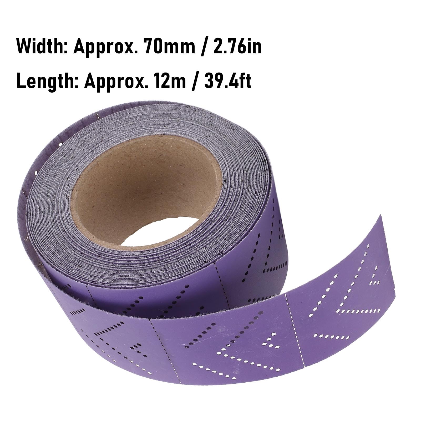 320 Grit Ceramic Sandpaper Roll, 70mmx12m Longboard Sandpaper with Backing for Car Body, Car Paint