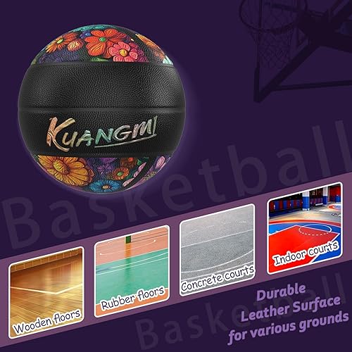 Miniatura 4 de Kuangmi Love Lucky Series Baloncesto, tamaño oficial 7 (29.5 pulgadas), edición limitada