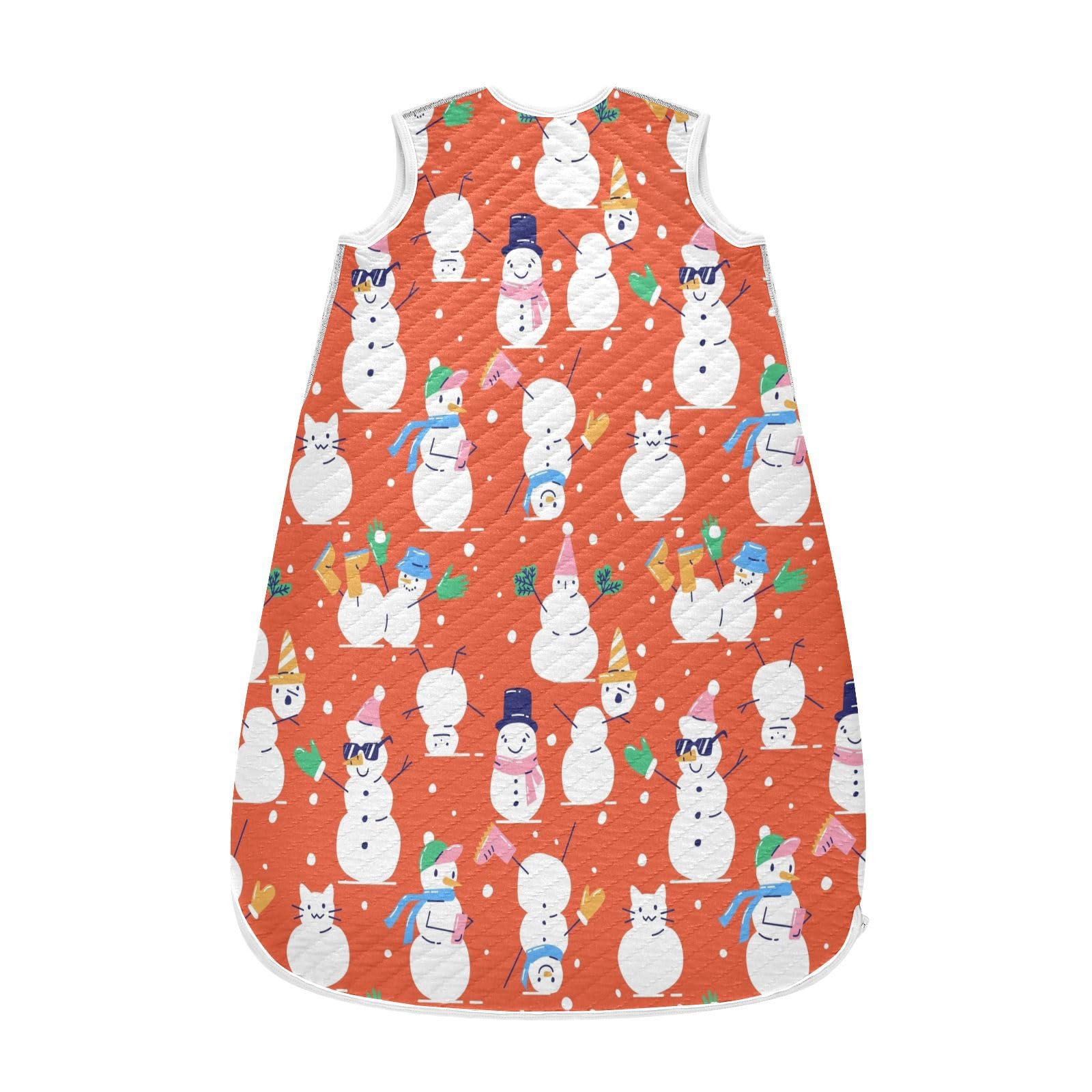 Kigai Christmas Snowmen Baby Sleep Sack Wearable Blanket Sleeping Bag 2-Way Zipper Soft Swaddle Transition Sack