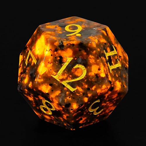 Miniatura 7 de Yooperlite - Juego de 7 dados de piedras preciosas para DND, juego de dados de Calabozos y Dragones con estuche de regalo para juegos de rol, juegos