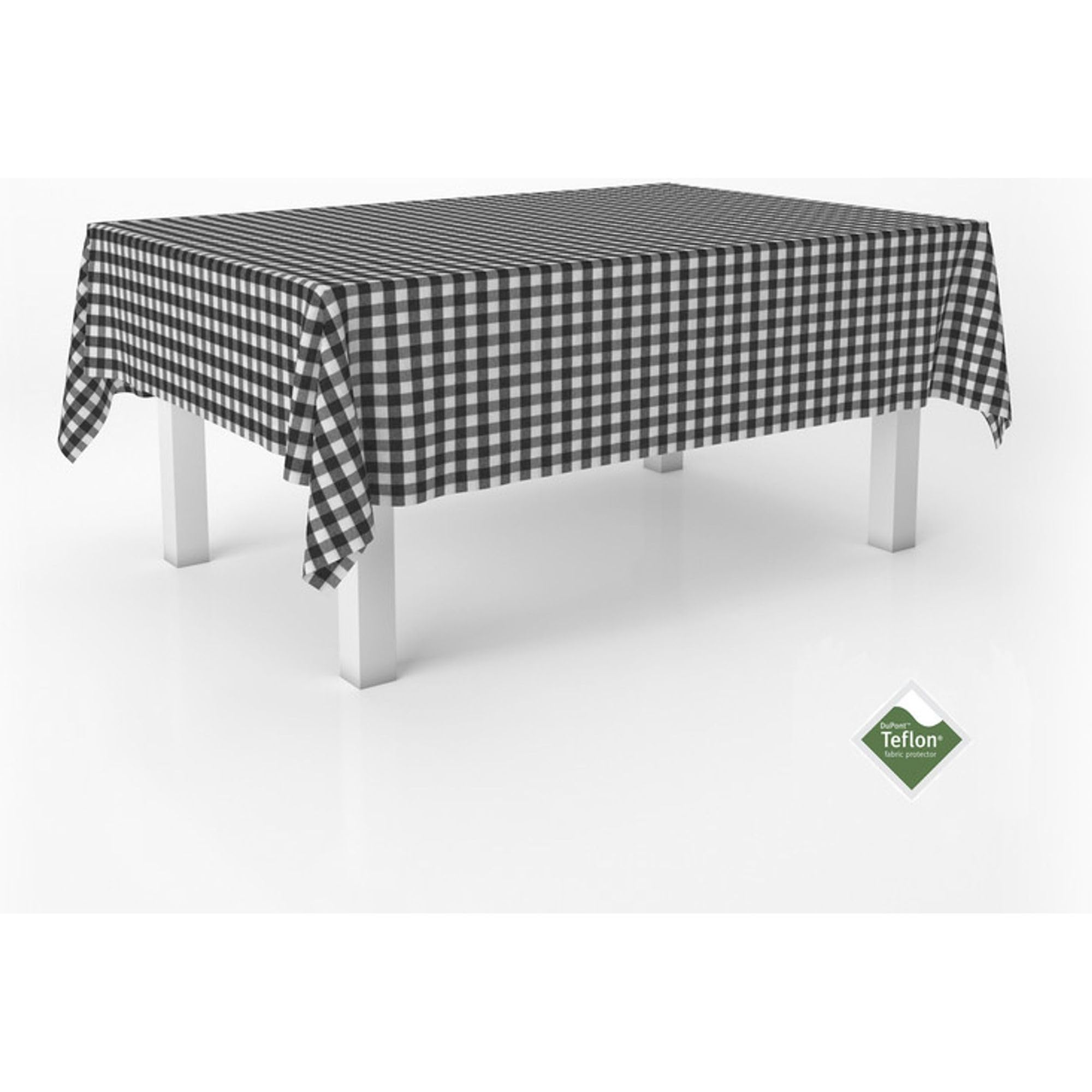 ECOMMERC3 Fleckabweisende Tischdecke für rechteckigen Tisch, Größe 100x140 cm | Schmutzabweisende Tischdecke, extra weich und wasserdicht, Schwarz