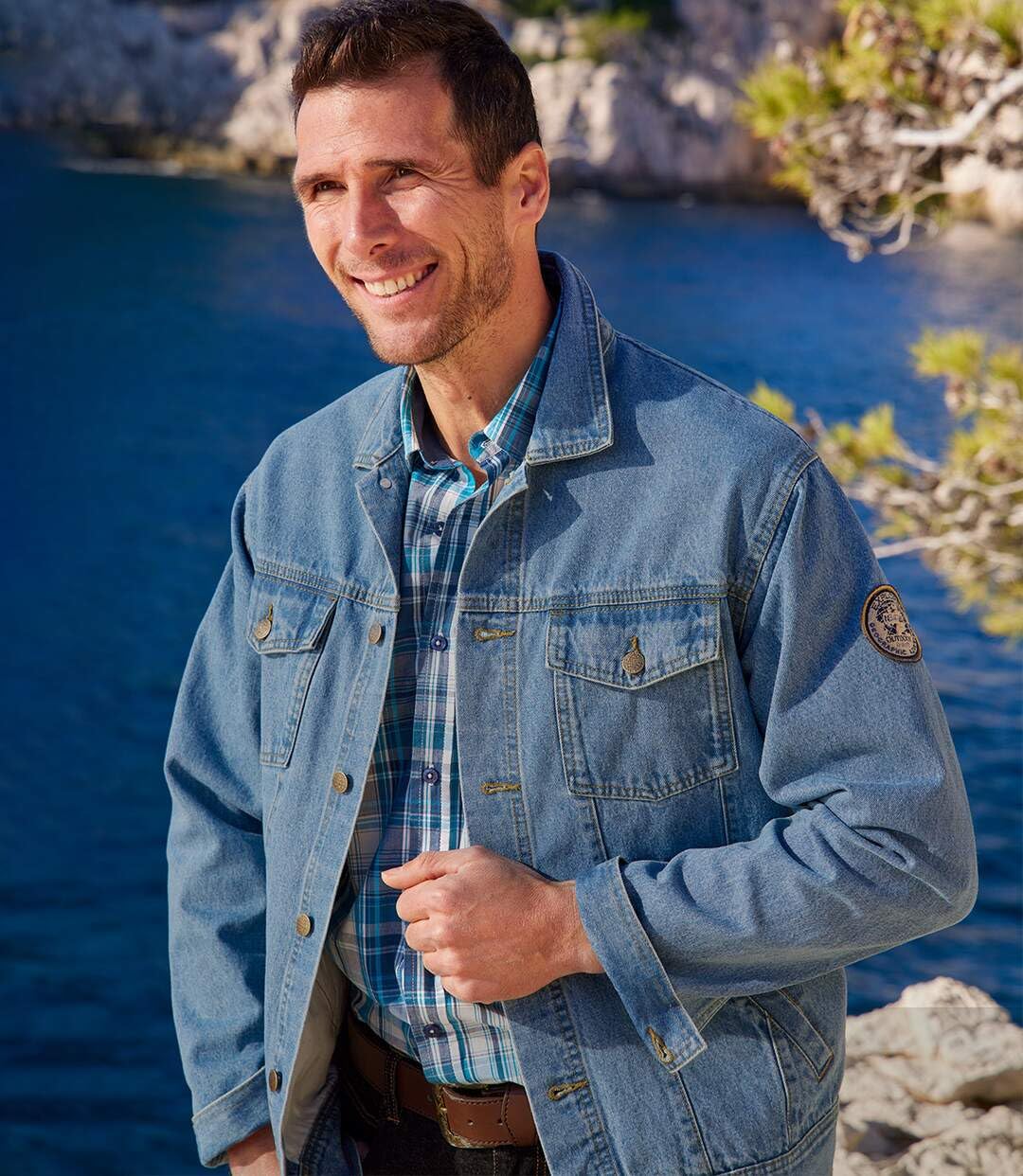 ATLAS FOR MEN - Giacca di jeans - Disponibile in taglie grandi da M a 5XL