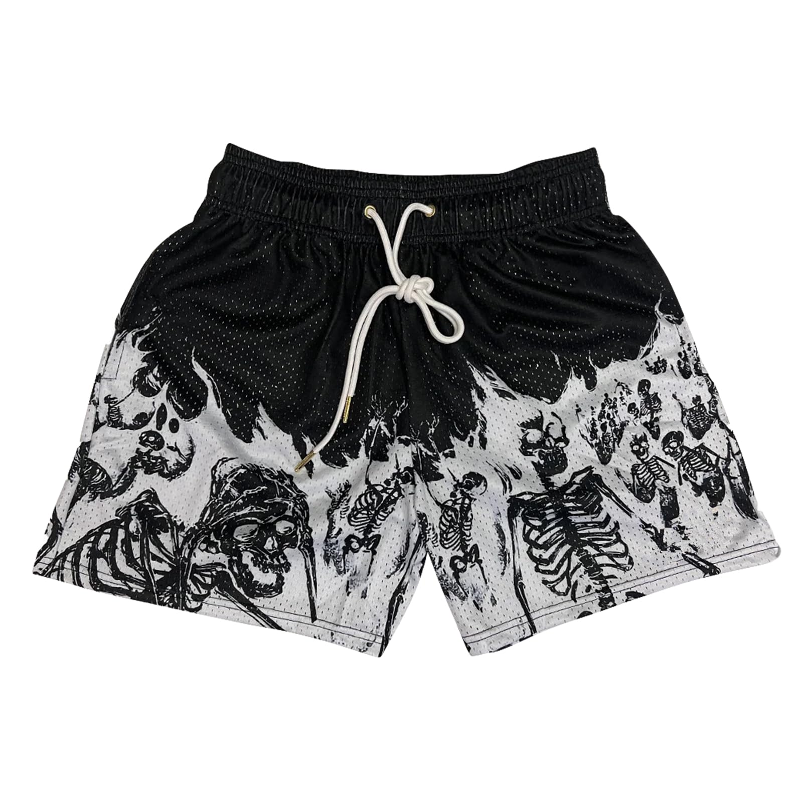 LEEYUSEN Mens Graphic Shorts Basketball Drawstring Casual Workout Athletic Summer Running Shorts