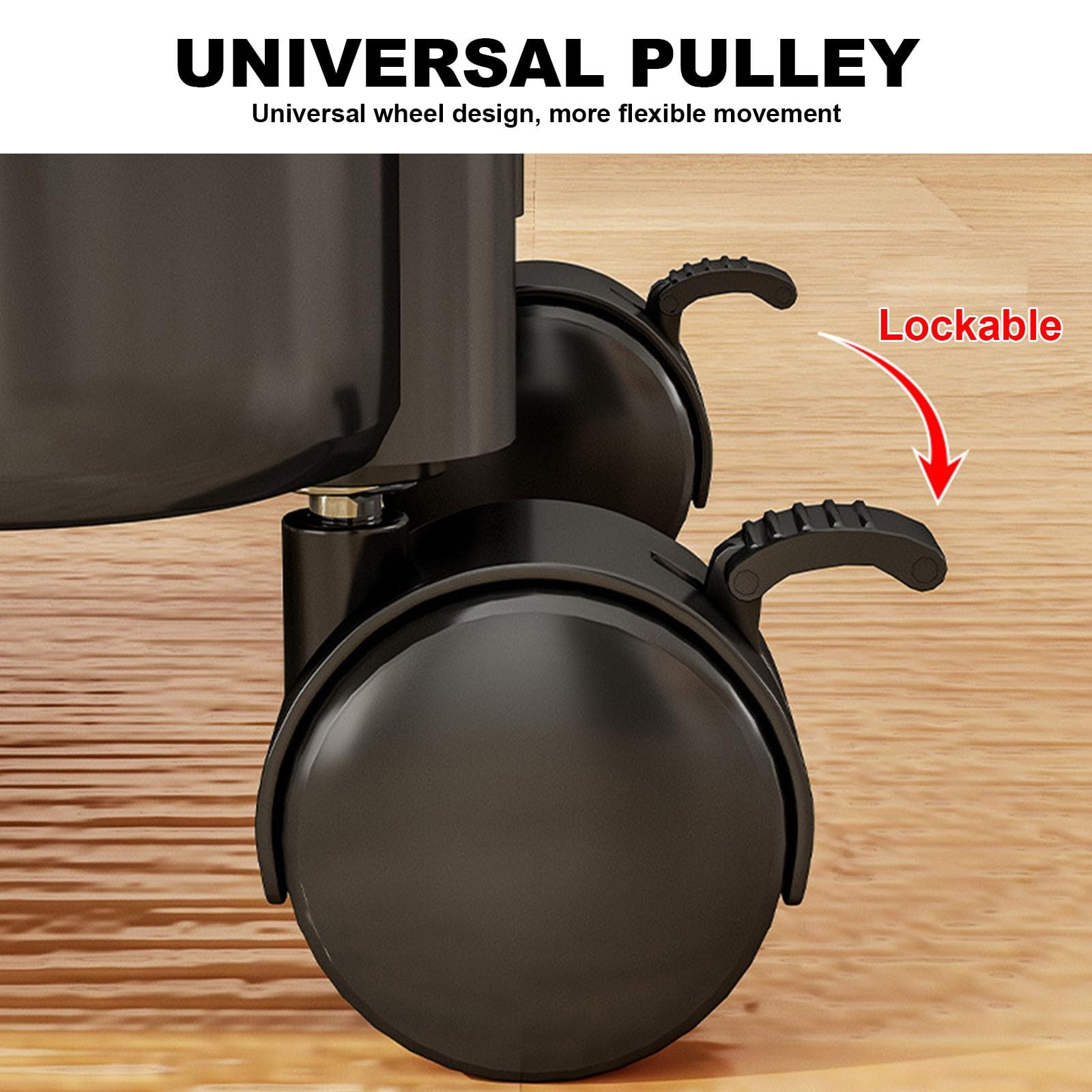 Carrello multifunzione con ruote a 3 ripiani, per cucina, soggiorno, ufficio, colore nero, facile da spostare, elegante e versatile