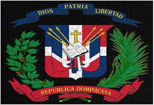 Miniatura 3 de Rompecabezas de madera con logotipo de la bandera de República Dominicana para adultos, 200 piezas en adelante con caja de almacenamiento, 200 piezas
