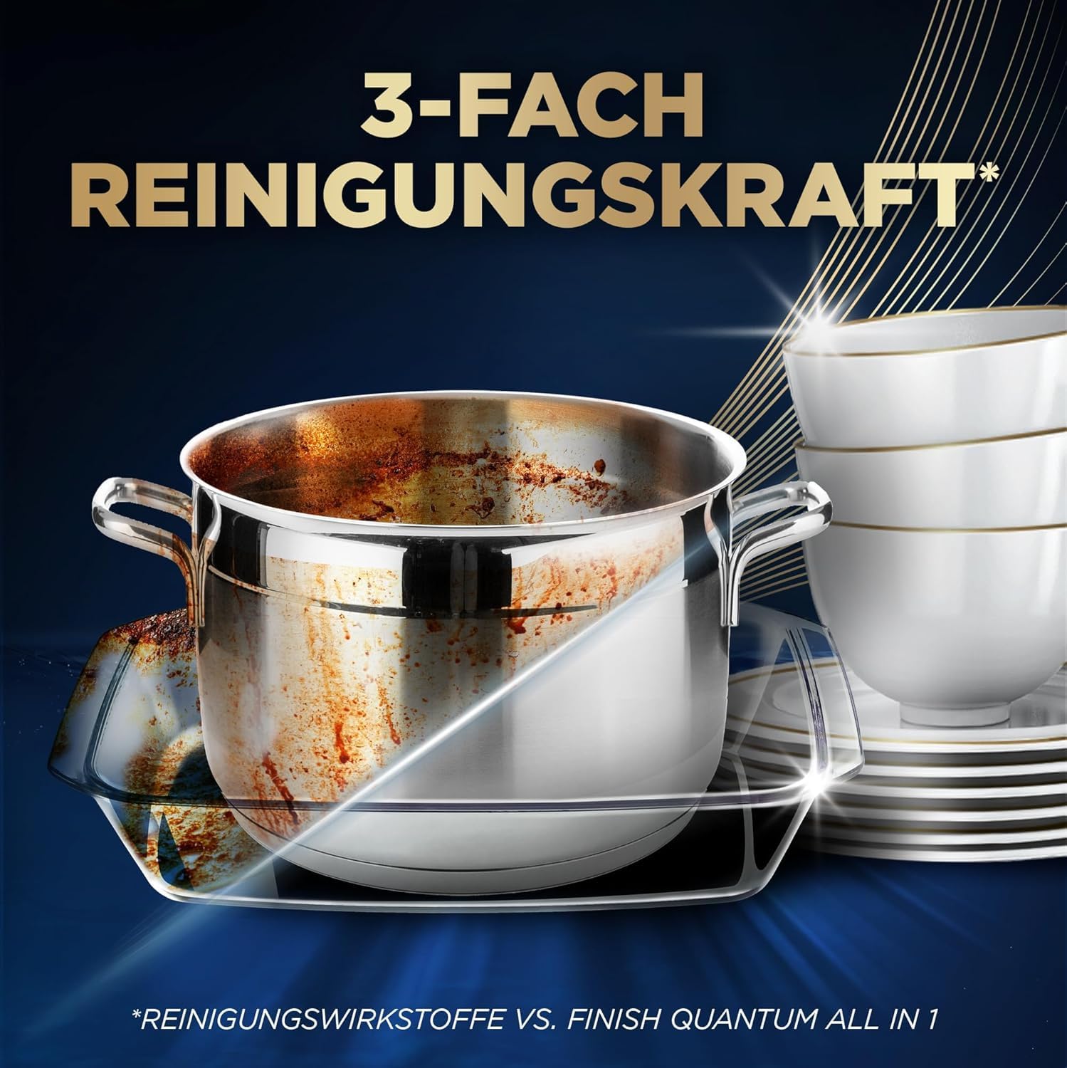 Finish Ultimate Plus Fresh Spülmaschinentabs - Geschirrspültabs für intensive Reinigung, Fettlösekraft und Glanz - Maxi Pack mit 252 Tabs