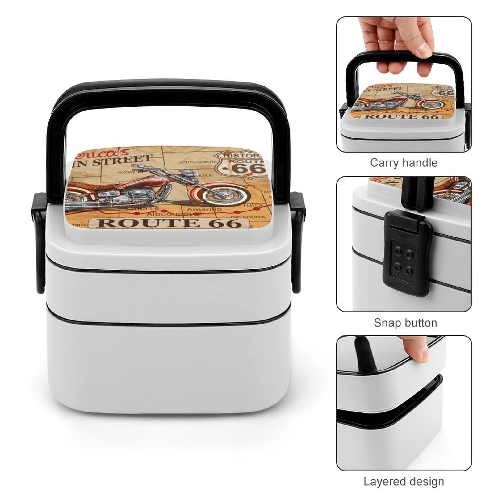 EXILETHESECOND ルート66 ランチボックス Amazon | Route 66 ランチボックス 2層 二層ランチボックス 弁当