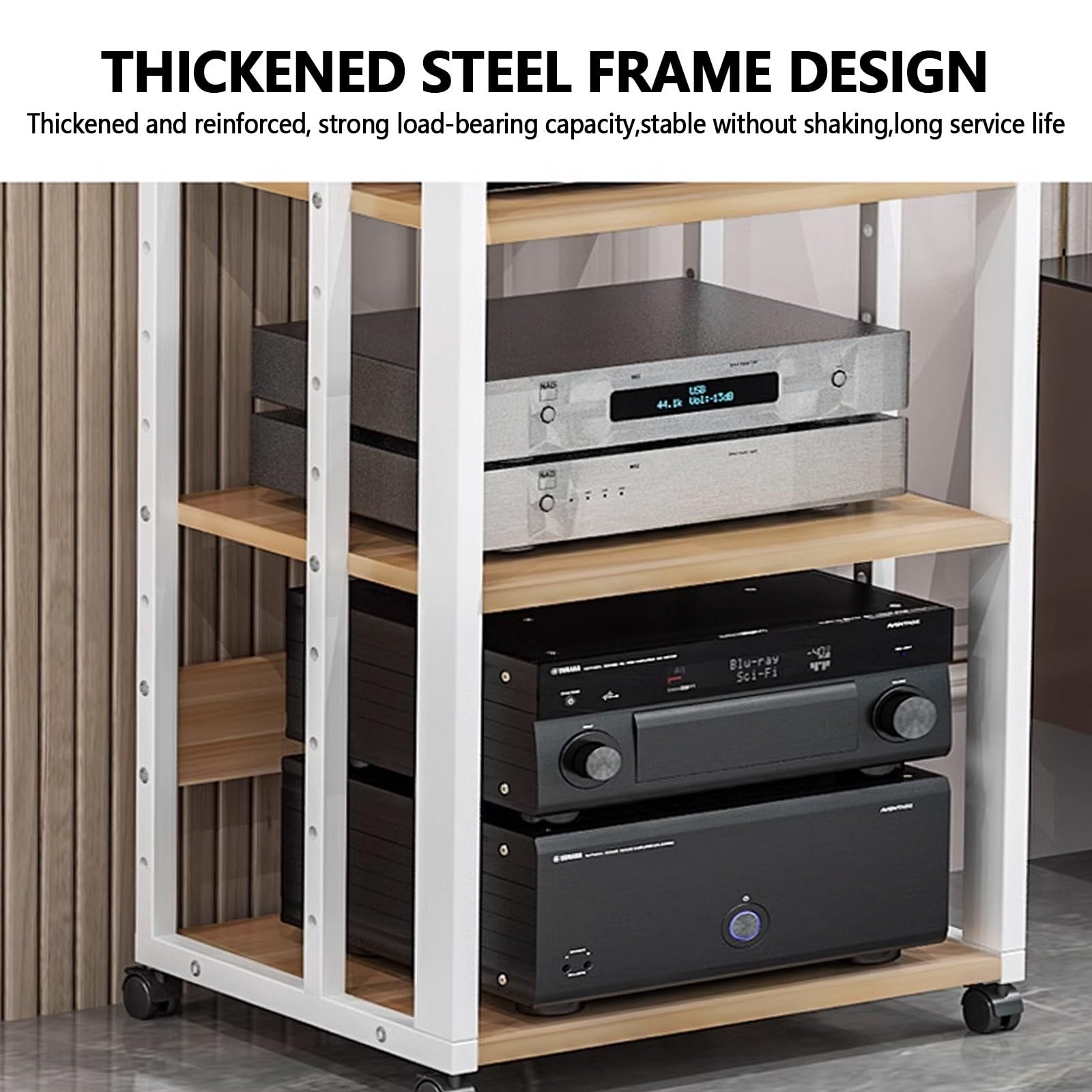 Moderno supporto per proiettore per camera da letto multistrato per soggiorno mensola girevole con supporto per amplificatore di archiviazione multimediale audio-video home theater