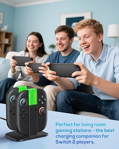 Miniatura 7 de FYOUNG Base de carga para controlador para Nintendo Switch 2 (2025) para Joy con 2, estación de carga para Joycon 2 accesorios de controlador con