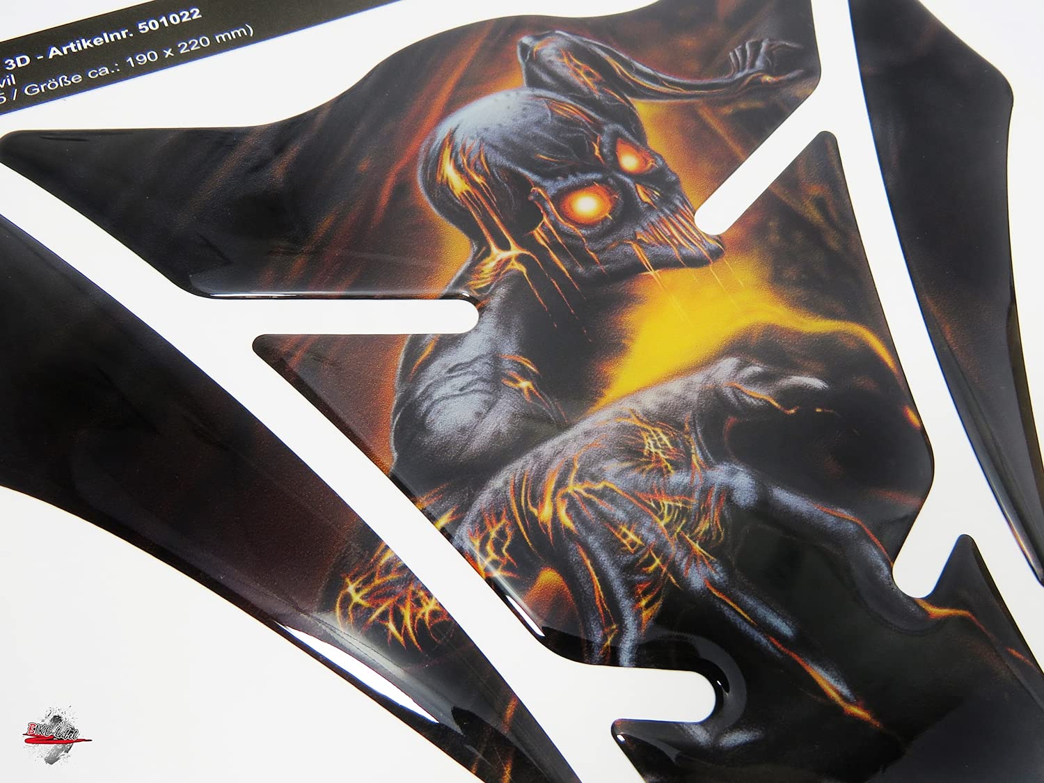 BIKE-label Protège-réservoir 3D Universel Vert Moto - Protection Peinture Anti-rayures 142x220 Mm - Résine Doming Ultra-résistante