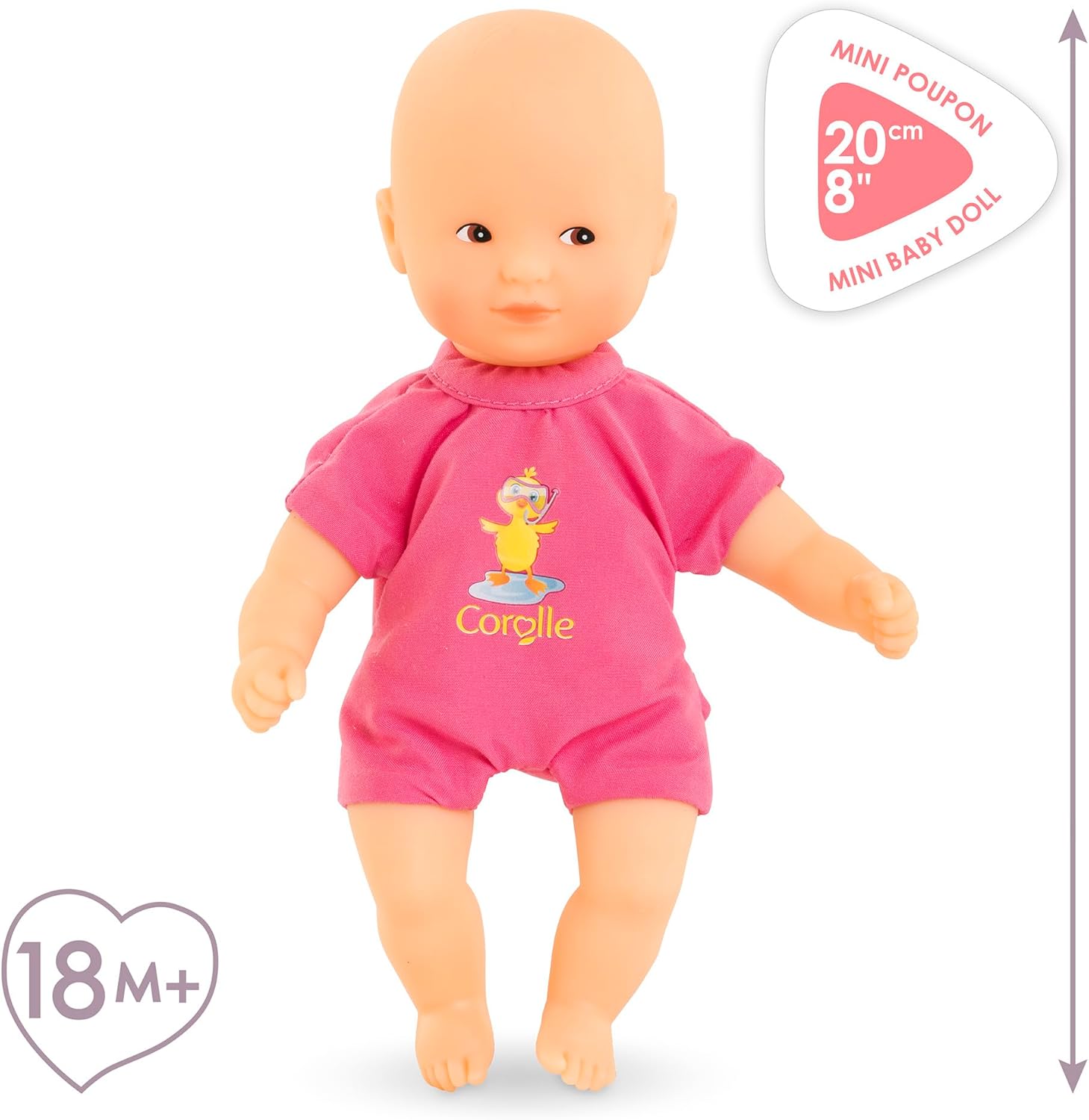 Corolle Premier Poupon Mini Baby Doll with Soft Body and Accessories for Kids 3 Years and Up Interactive Toy