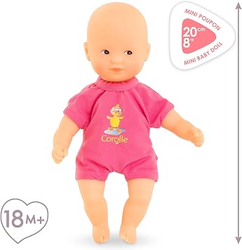 Corolle Premier Poupon Mini Baby Doll with Soft Body and Accessories for Kids 3 Years and Up Interactive Toy
