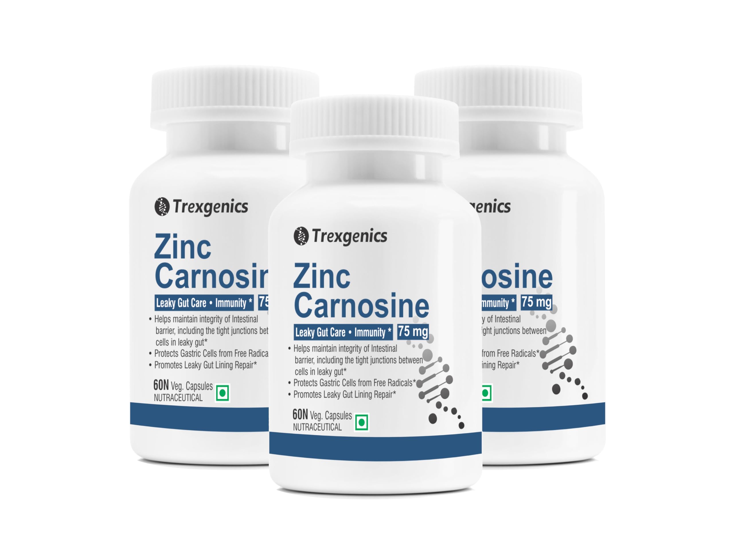 Trexgenics ZINC CARNOSINE Digestive & Gut Health, Ulcer Care, Immunity, Leaky Gut Support (60 Veg Capsules) — Amazon image 11