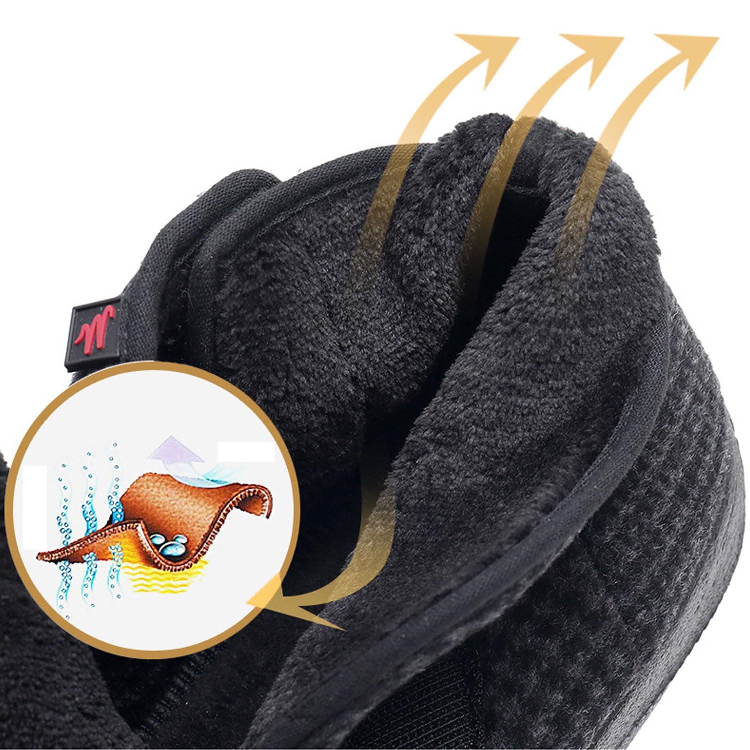 Generisch Diabetiker Schuhe Winterstiefel Herren Damen Extra Weit Hausschuhe Warme Plüsch Gefüttert für Geschwollene Füße Winter Verbandschuh Klettschuhe Ödem mit Klettverschluss Verstellbare Breite