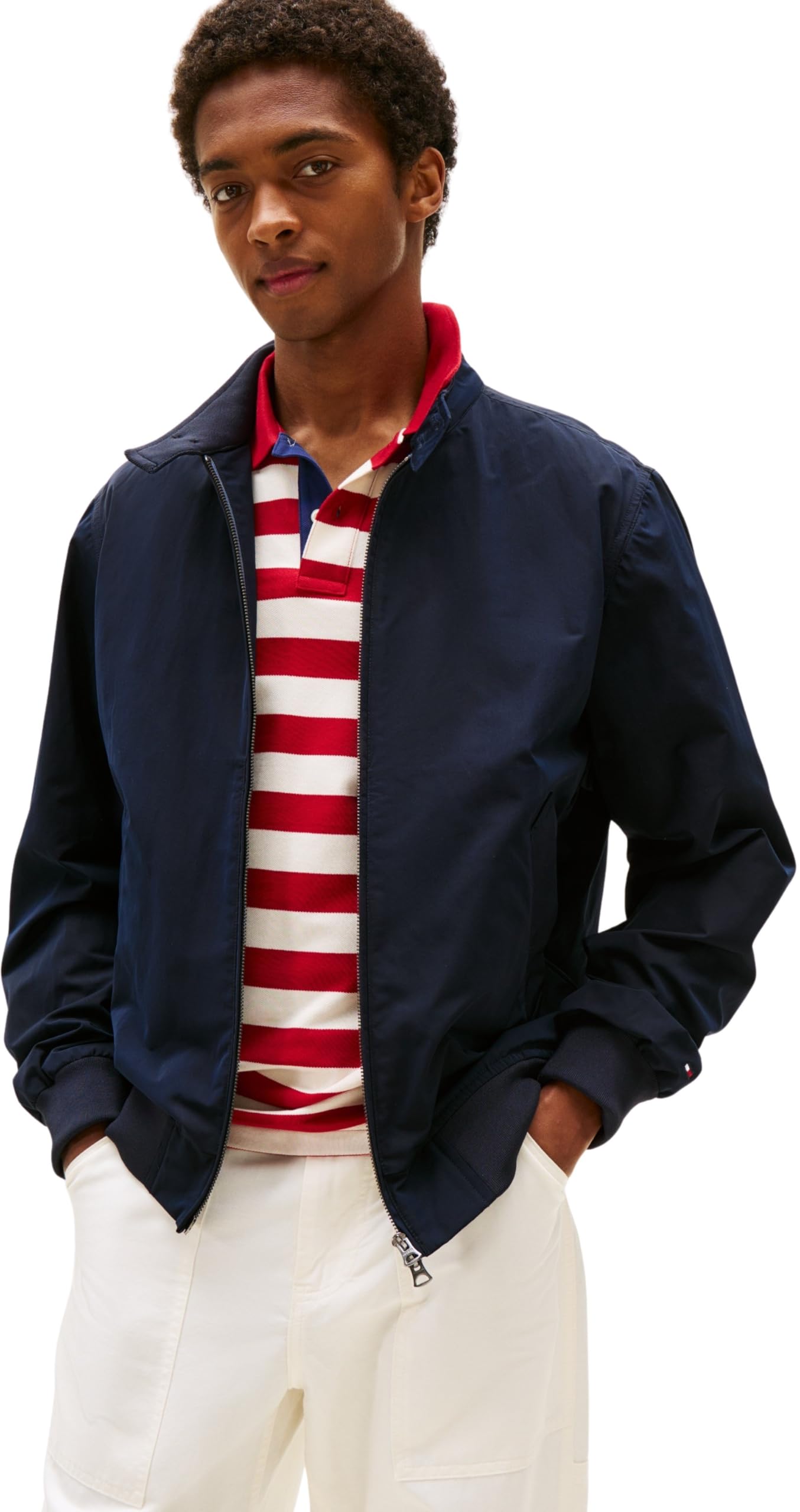Tommy Hilfiger Blue Harrington Jacket - Navy - M