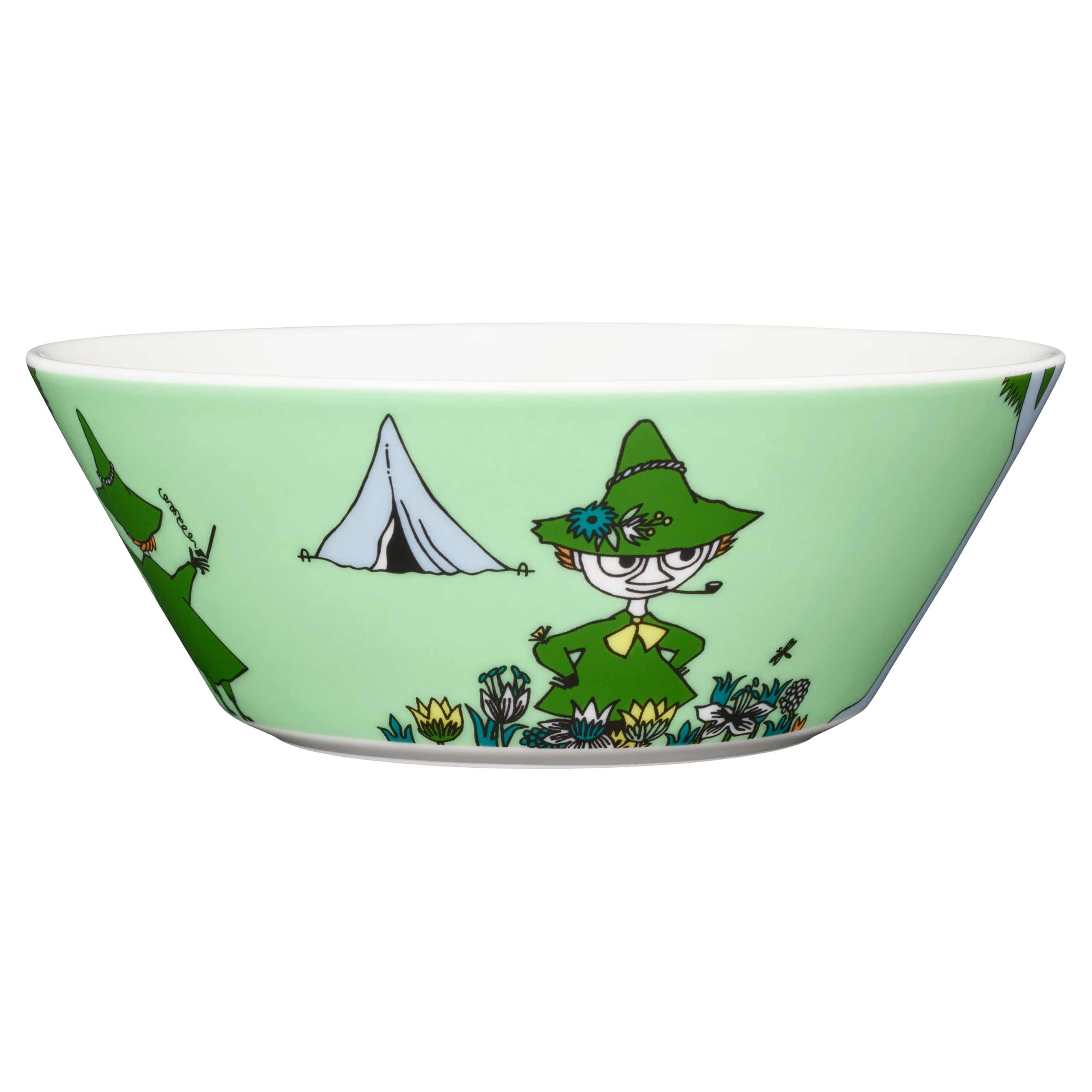 アラビア Arabia Moomin Bowl 5.9in Snufkin Green