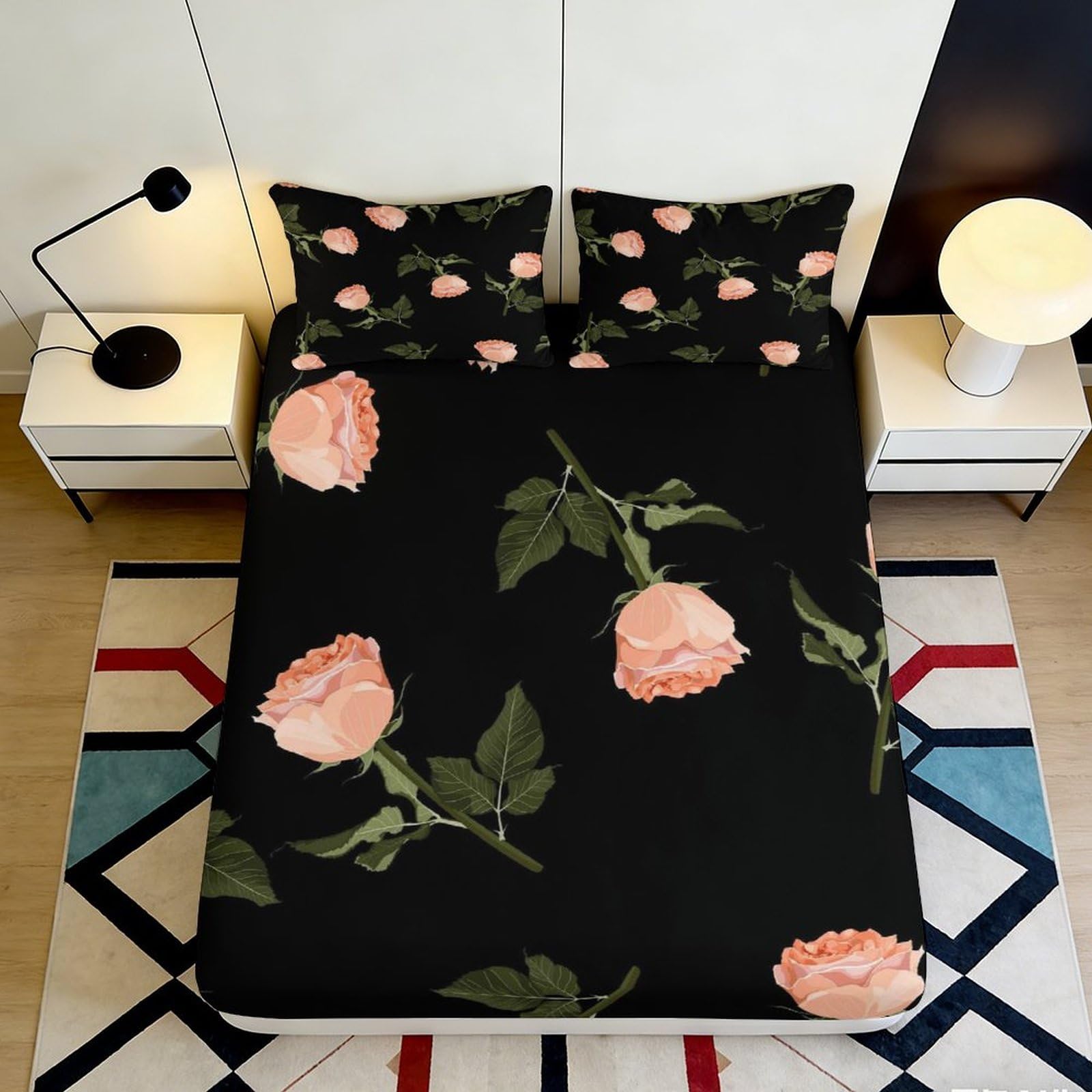 Dhbaneiok Style-6 3D Printed Fitted Sheet Microfiber With Anti-Slip Design For Mattress Protection And Bedroom Decor In European Homes 90X200x25cm