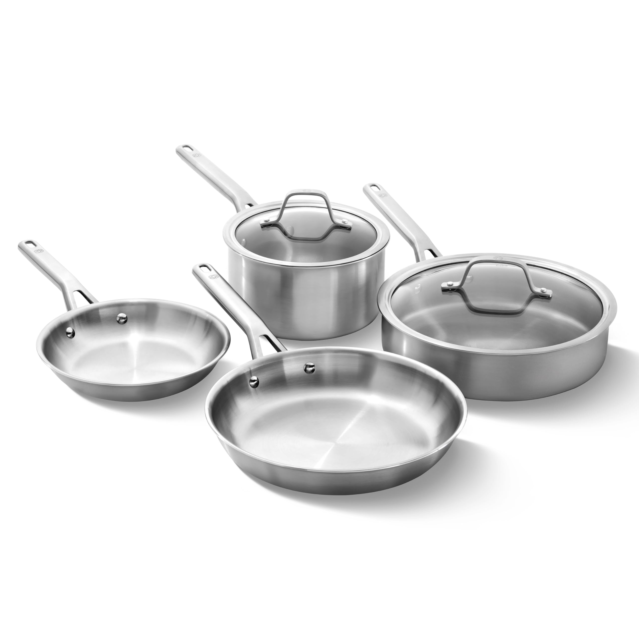 Calphalon Brushed 3-Ply Stainless Steel Cookware Set