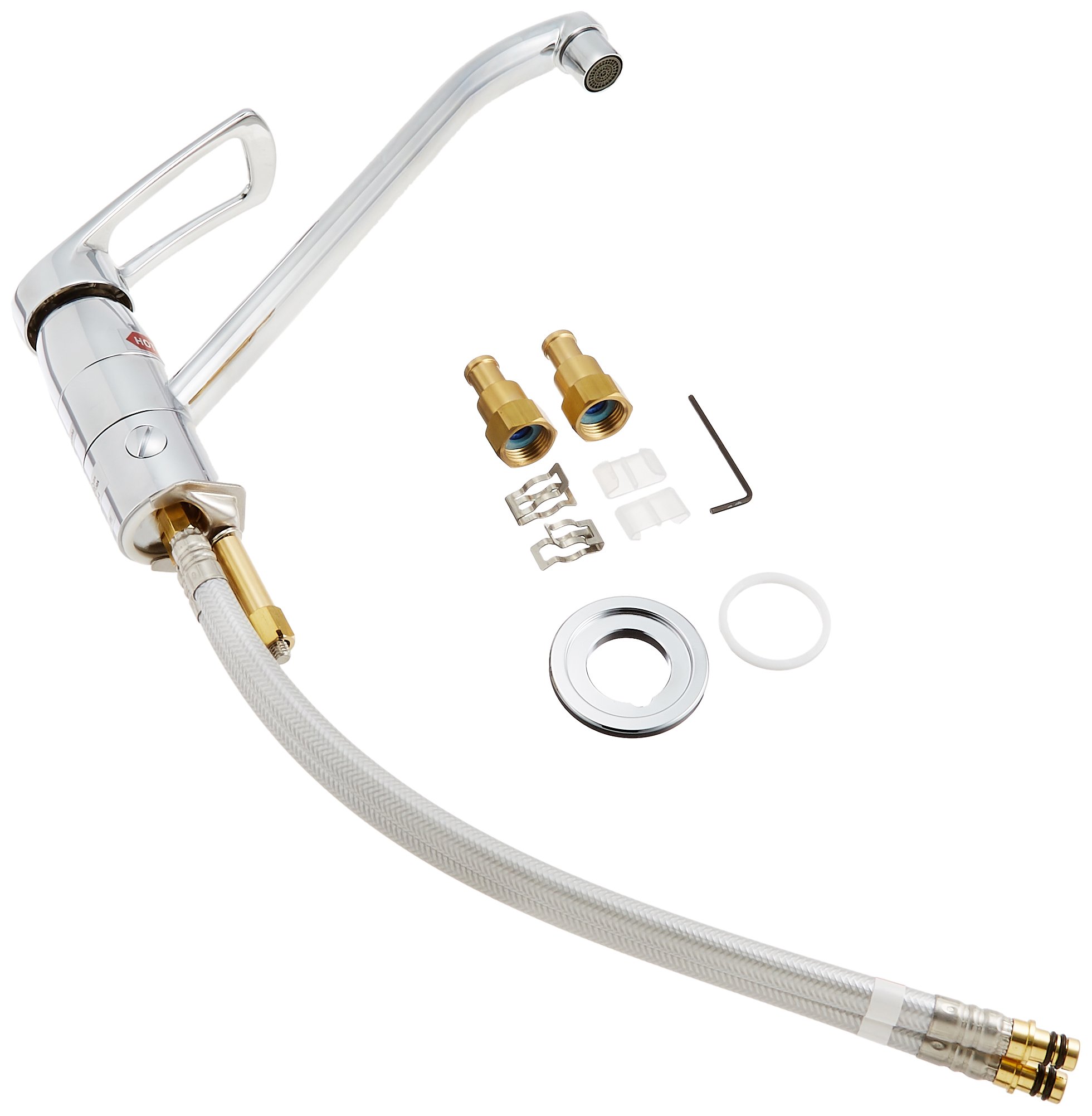 Amazon | カクダイ シングルレバー混合栓(分水孔つき) 117-054 | 洗面水栓 