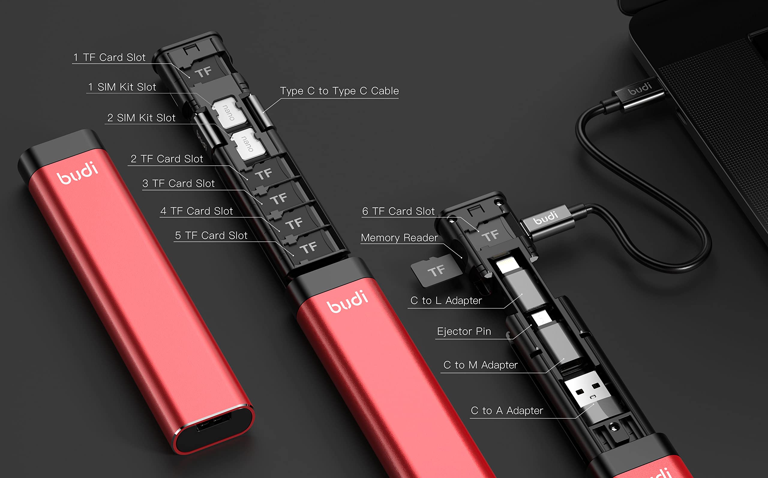 budi デバイス Amazon.co.jp: Budi 多機能コンパクトケーブルカード USB Micro SD