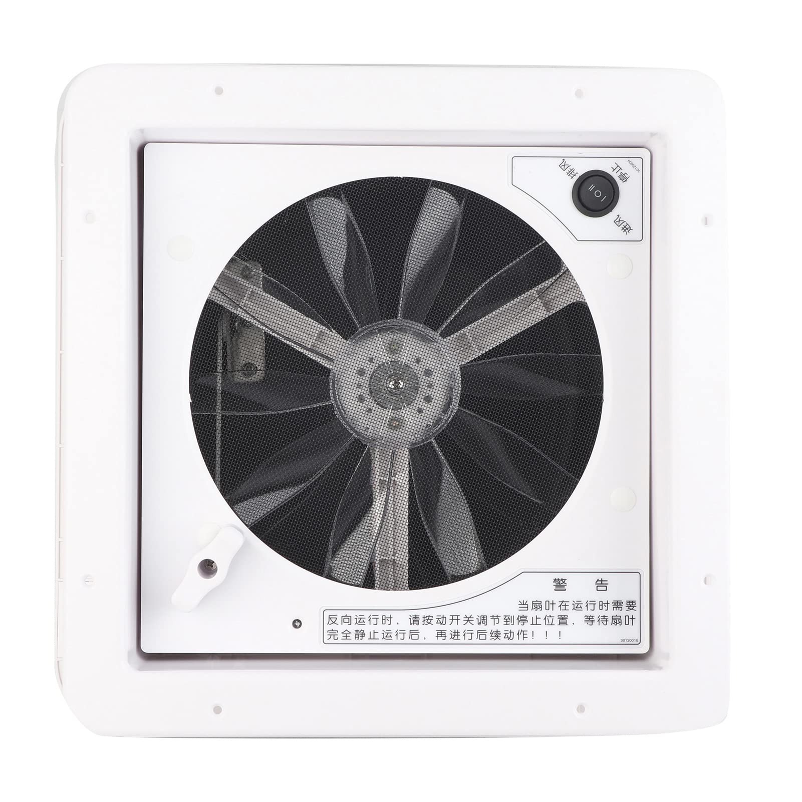 12V/24V RV Roof Vent Fan, 5W Caravan Roof Vent Fan, With LED Light, RV Air Vent Exhaust Skylight, For Motorhome Camper Van