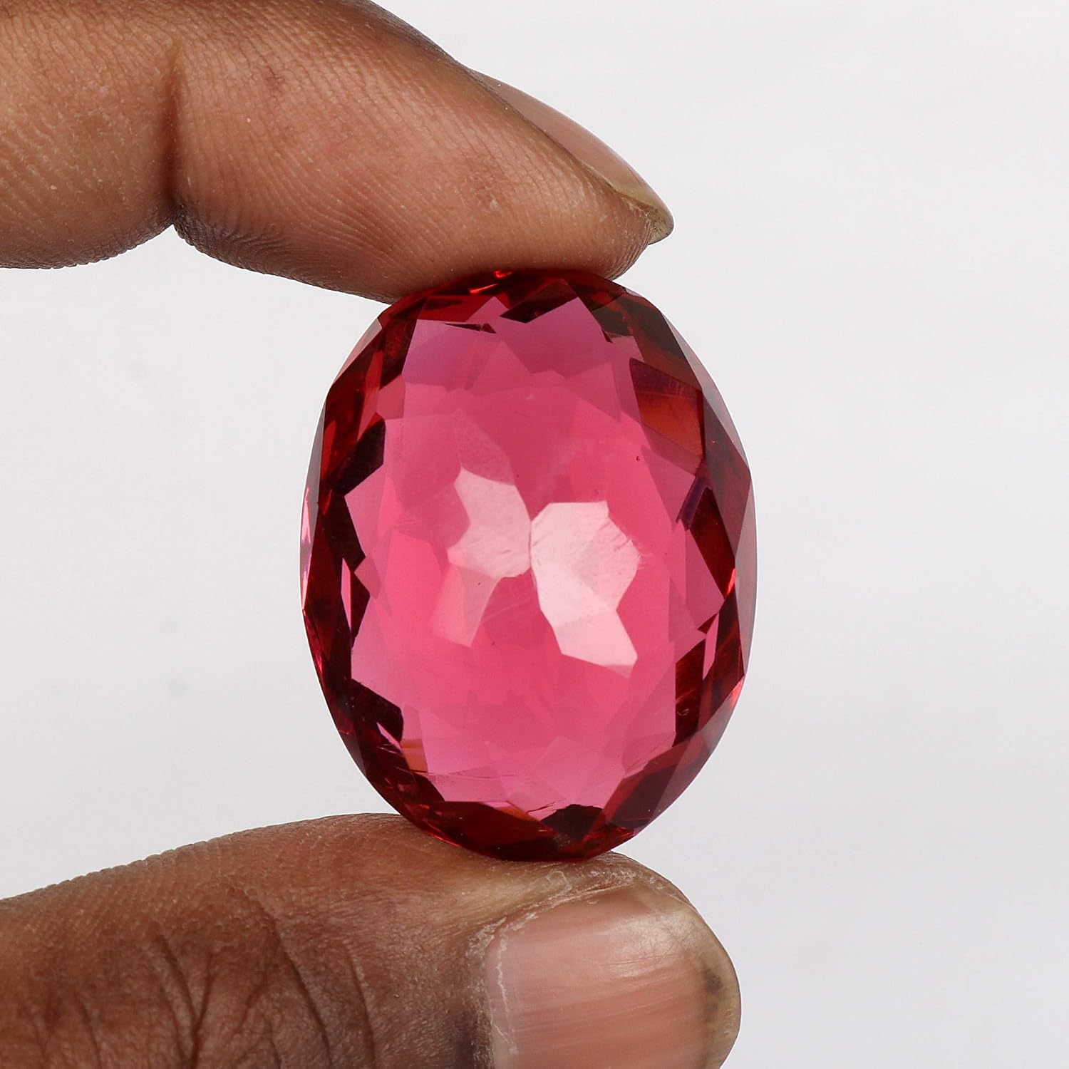REAL-GEMS Loose Gemstones 97.00 Carat Pink Tourmaline Oval Shaped Gemstones For Jewelry Making