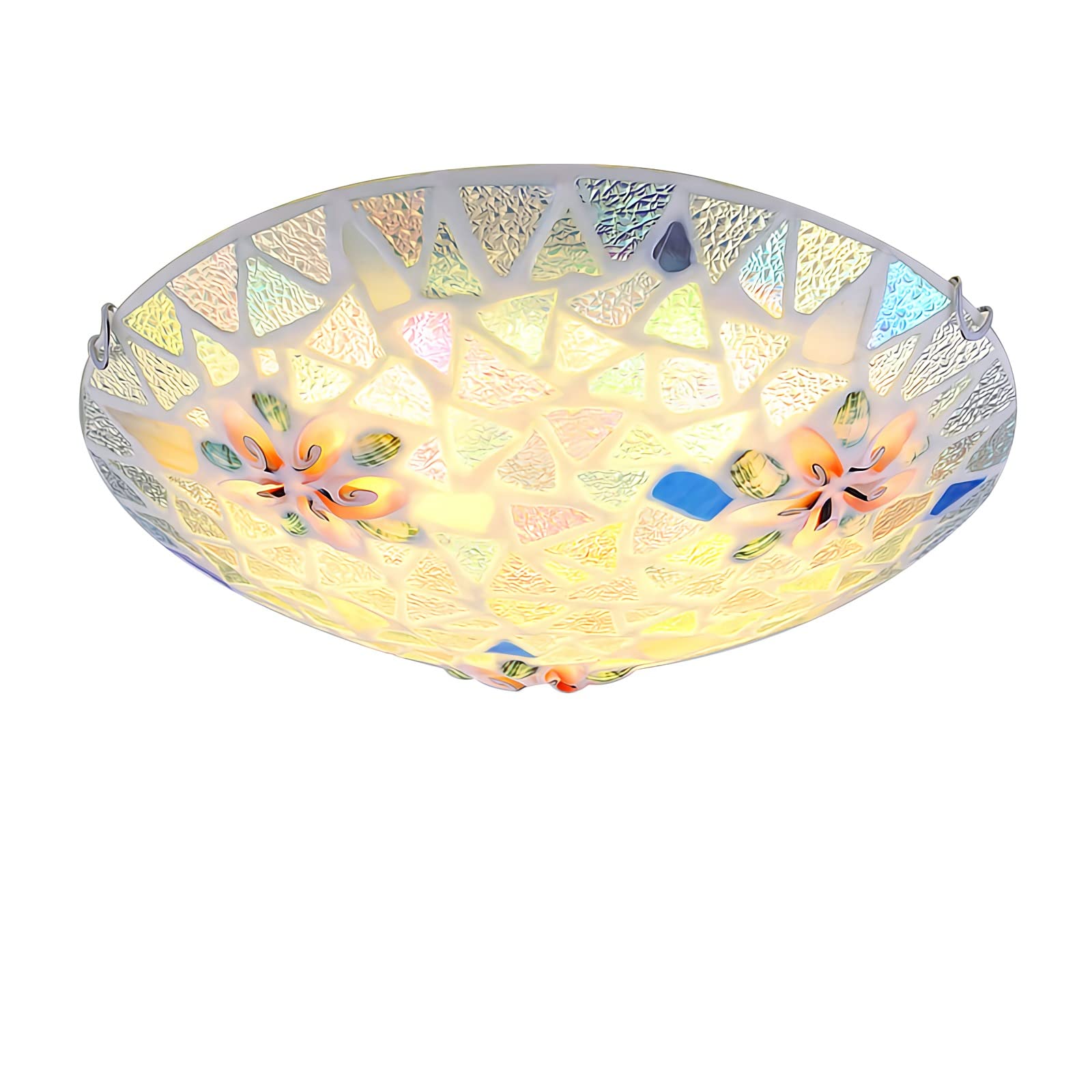 Plafonnier Tiffany haut de gamme en coquilles faites à la main