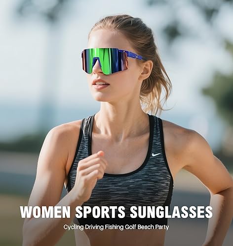 Miniatura 3 de MALIDAK Sports Sunglasses for Mens Women Youth Baseball Sunglasses UV400 Protection Men Cycling Glasses