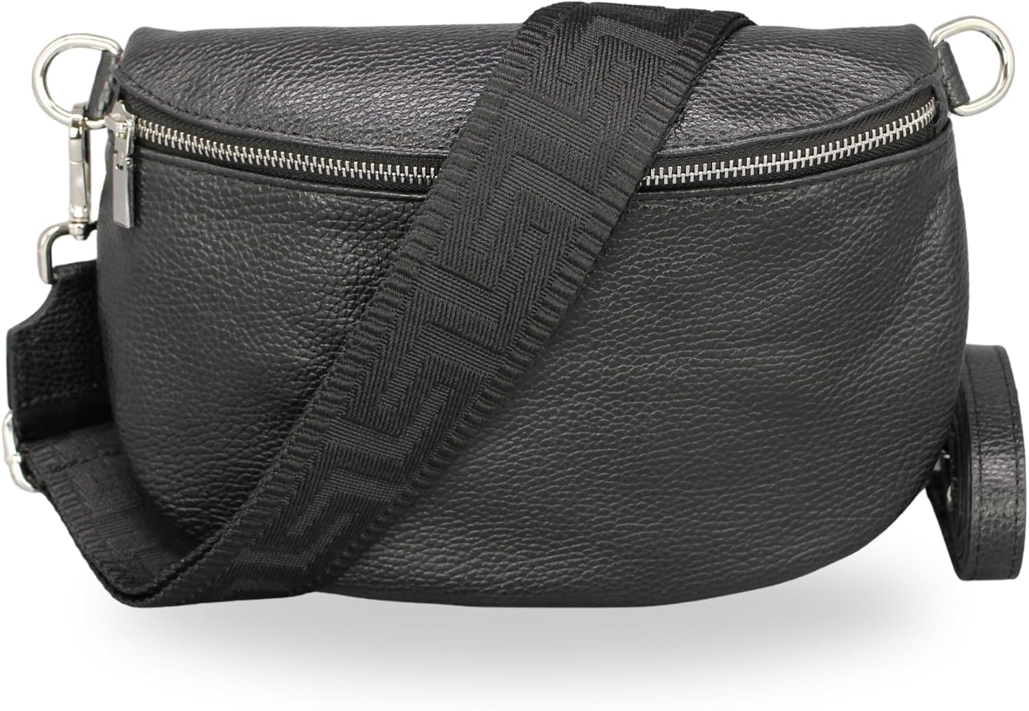 Brise Art AFIA Damen Bauchtasche Echtleder Handgefertigt Crossbody Bag | Damen Umhängetasche, Echtes Leder, Schultertasche mit Ledergurt & wahlweise gemustertem Riemen, 3 Fächer, Made in Italy