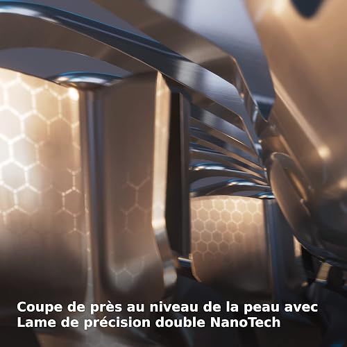 Philips Rasoir électrique Series 9000 Prestige, chrome brillant, système de rasage Lift & Cut, technologie SkinIQ, styler la barbe, tondre le nez, socle de recharge Qi, (modèle SP9885/35) - 4