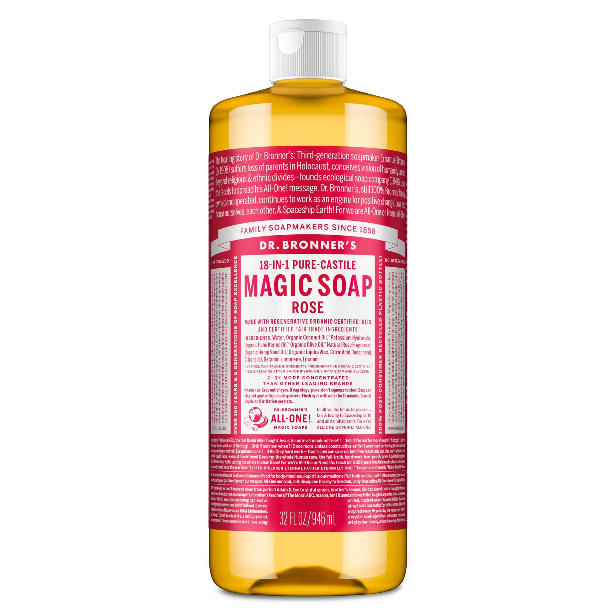ドクターブロナー社製　マジッククリーミーゲル　ローズ　美肌クリーム状ゲル30ml Amazon.com : Dr. Bronner's Magic Soap Pure-Castile Liquid Soap
