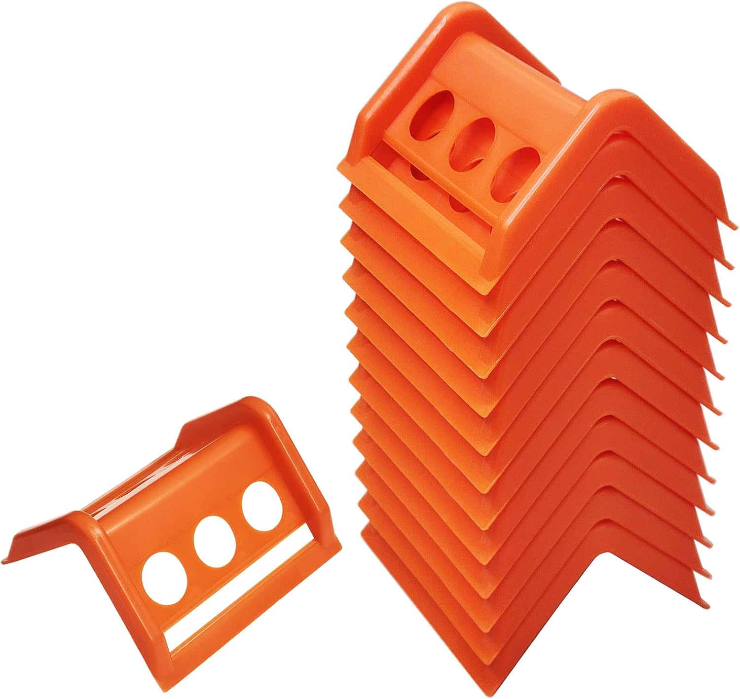 Heavy Duty Plastic Flatbed Carton Edge Protectors, Corner Tie Down Protectors Tie Down Corner Guard for Cargo Loads Shipping Set (40)