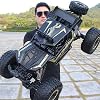 1/8 Scale Large Alloy Off-Road Remote Control Car, All-Terrain 45° Climbing RC Car, 4WD Big Foot Monster Drift RC Car, 4X4 Independent Shock Absorber, Gift for Kids and Adults