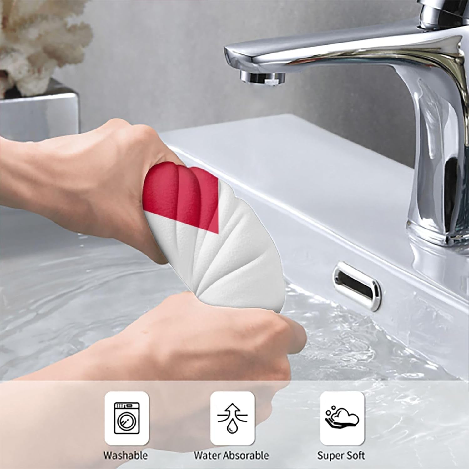 Jordanian Flag Print Hand Towels for Kitchen, Decorative Bathroom Towels Decor Farmhouse Cute for Men Women Gifts