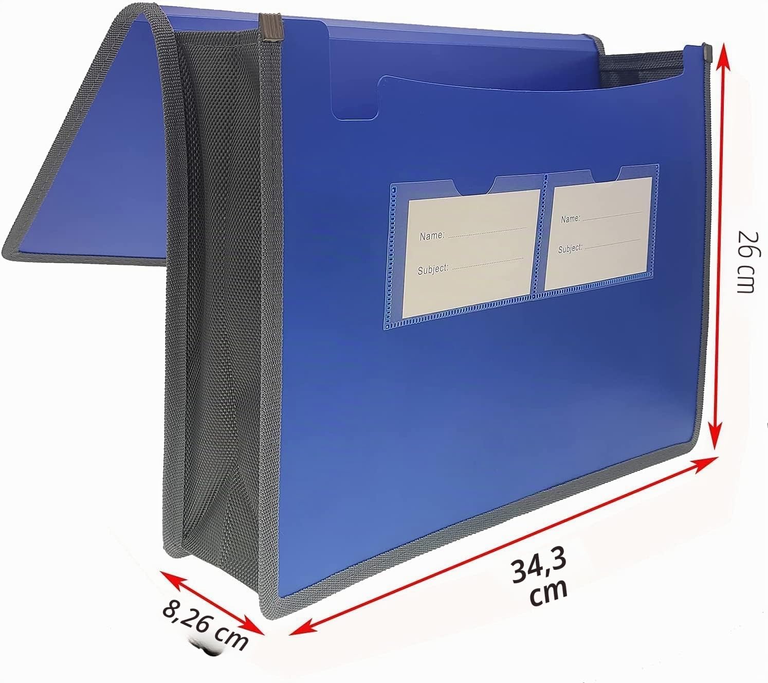 Carpeta de archivos expandible con cordón elástico y cierre de botón, tamaño de carta, expansión de 8,3 cm, letra A4 para organización en casa, escuela, oficina, paquete de 5