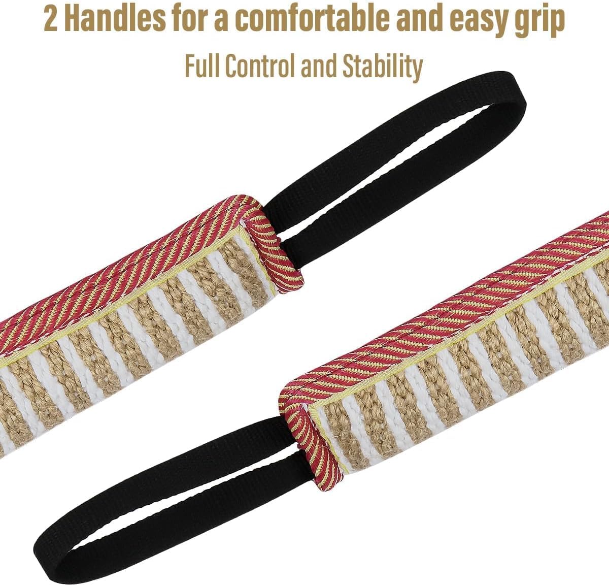 Storystore Dog Tug Toy Dog Bite Pillow Jute Bite Toy with 2 Strong Handles - Image 4