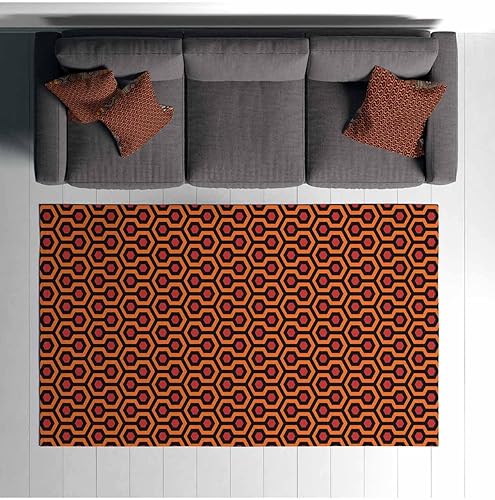 Miniatura 2 de LaModaHome Alfombra antideslizante Alfombra geométrica roja, suave, lavable a máquina, para dormitorio, interior y exterior, alfombra de baño para