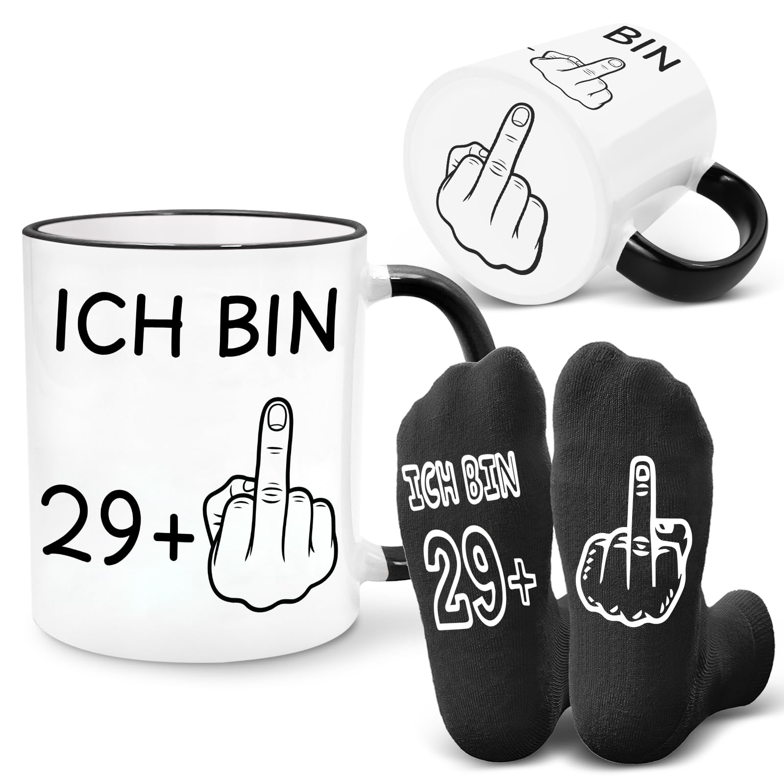 Bingtoo Geschenke zum 30. Geburtstag Mann, Becher & Socken für Männer, Lustige Geschenke für Freund, Vater, Ehemann, Brüder, Freunde, Kollegen, Deko zum 30. Geburtstag für Männer