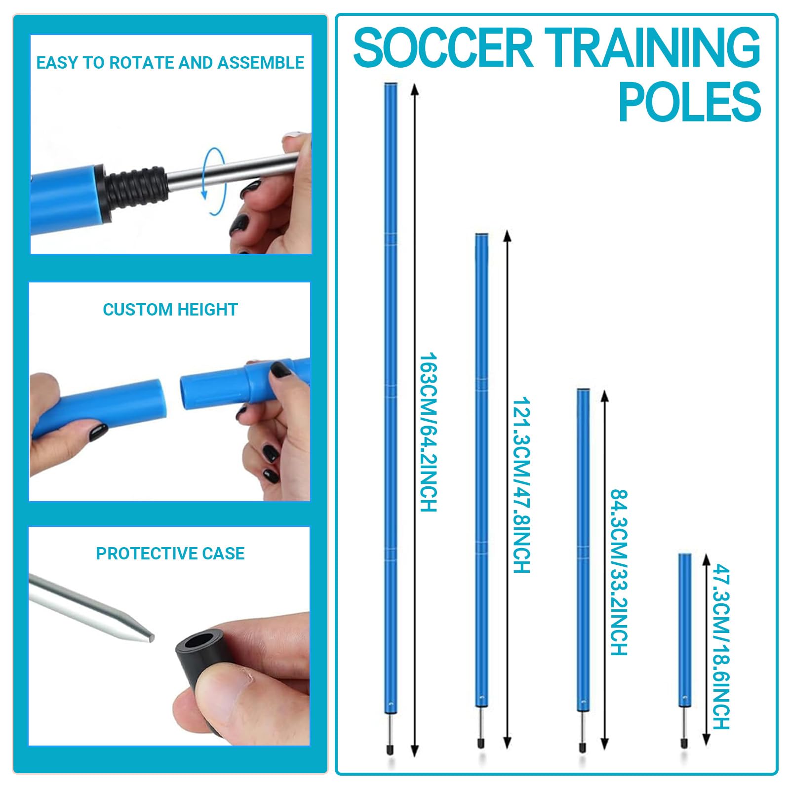 Entrainement Football Kit, Ensemble d'entraînement d'agilité de Vitesse, Avec Échelle de Rythme 6 M, 10 Cônes de Disque, Parachute de Course, Bâton D'entraînement Agile, pour Enfants et Adultes