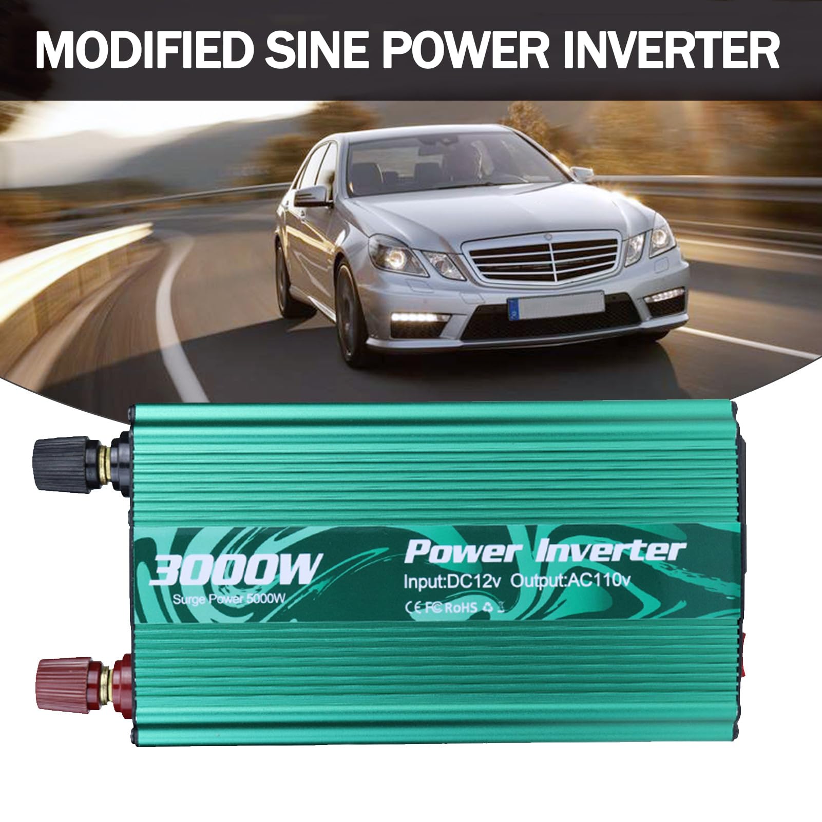 Inverter Di Alimentazione Da 3000 Watt - Adattatore Di Auto Caricale Per