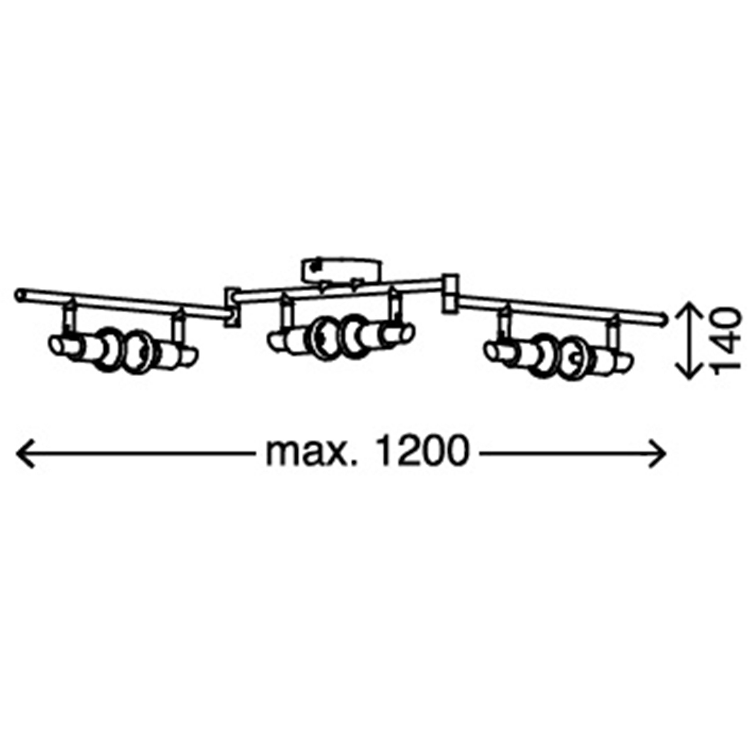 Briloner Leuchten, Lampada LED da soffitto, attacco GU10, orientabile, 6 luci