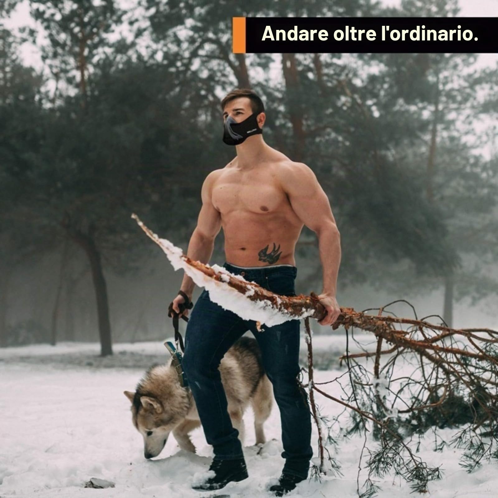 Generic Maschera da allenamento, 25 livelli di resistenza respiratoria, per corsa, cardio, bici, nero